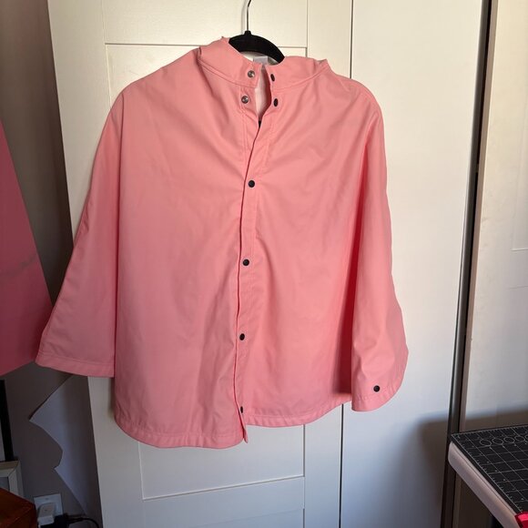 Petit Bateau Big Girls Pink Rain Poncho Raincoat French - Picture 4 of 4